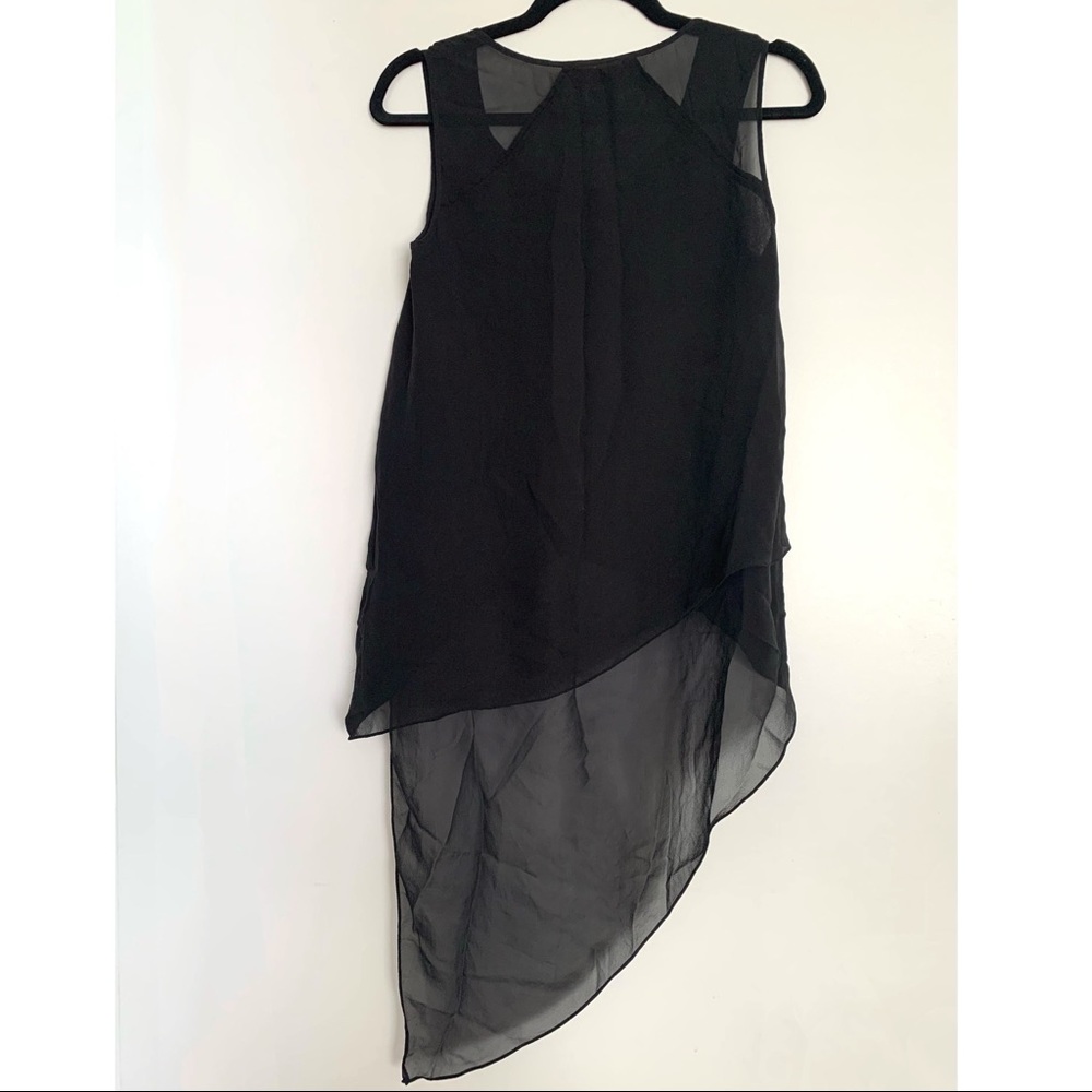 BCBGMaxAzria Mellie Silk Asymmetrical Top - Picture 5 of 7